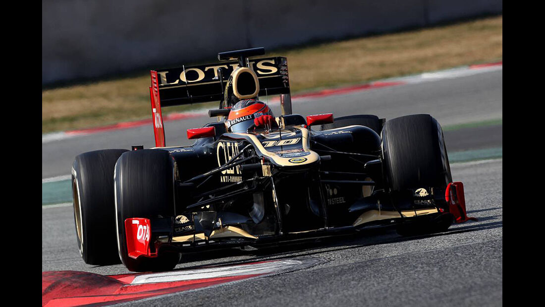 Formel 1-Test, Barcelona, 01.03.2012, Romain Grosjean, Lotus Renault GP
