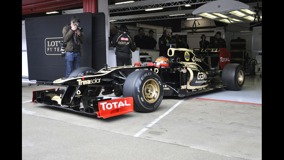 Formel 1-Test, Barcelona, 02.03.2012, Romain Grosjean, Lotus Renault GP