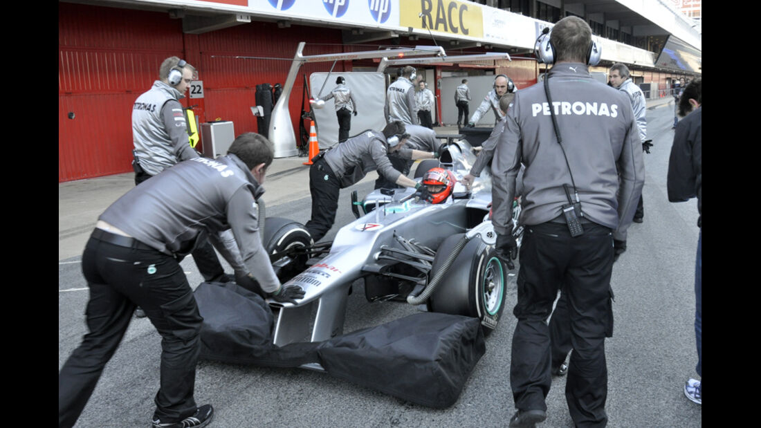 Formel 1-Test, Barcelona, 23.2.2012, Michael Schumacher, Mercedes GP