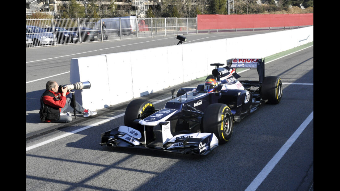 Formel 1-Test, Barcelona, 24.2.2012, Pastor Maldonado, Williams