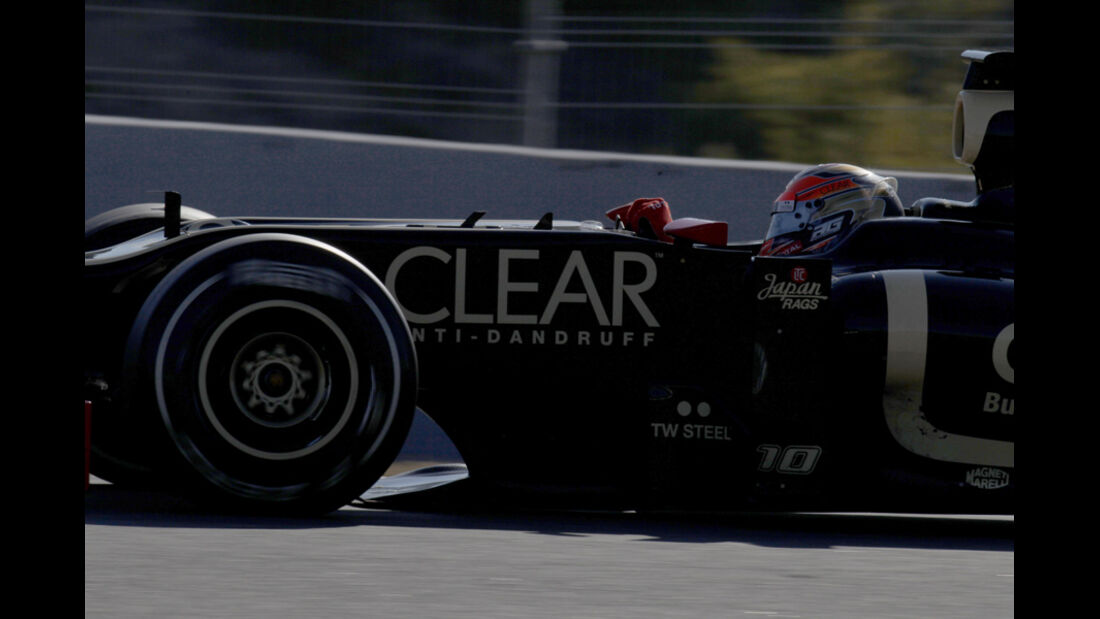 Formel 1-Test, Jerez, 10.2.2012, Romain Grosjean, Lotus Renault GP