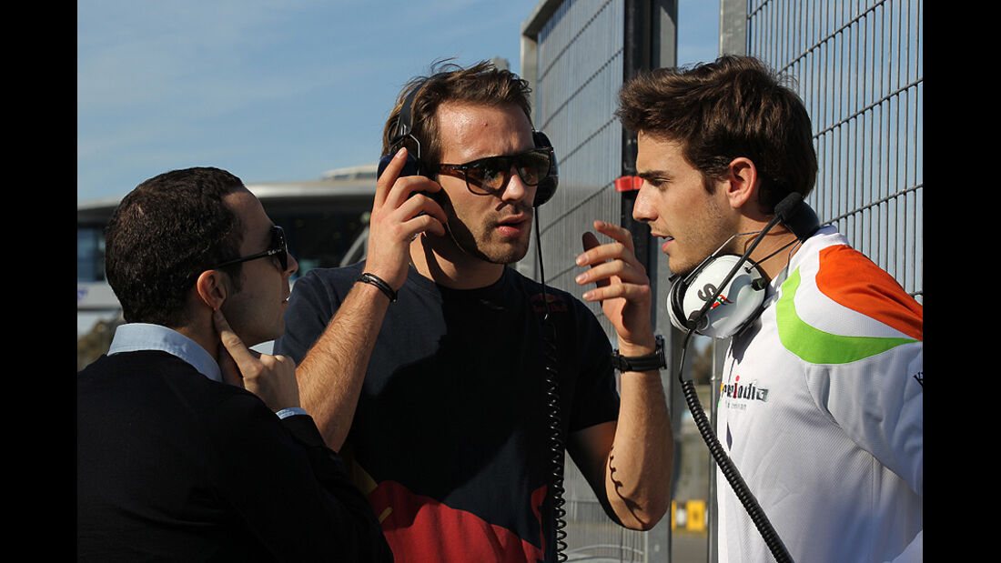 Formel 1-Test, Jerez, 7.2.2012, Nicolas Todt, Jean-Eric Vergne, Jules Bianchi