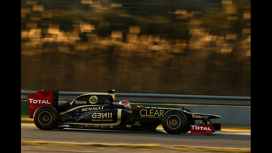 Formel 1-Test, Jerez, 9.2.2012, Romain Grosjean, Lotus Renault GP