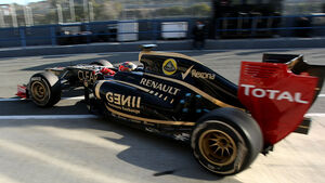 Formel 1-Test, Jerez, 9.2.2012, Romain Grosjean, Lotus Renault GP