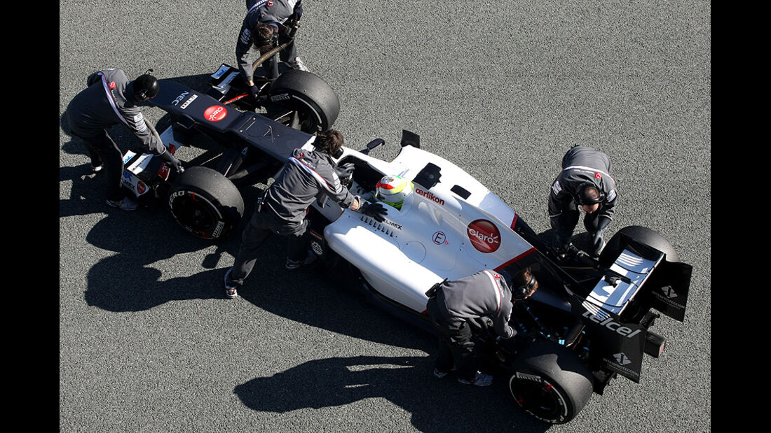 Formel 1-Test, Jerez, 9.2.2012, Sergio Perez, Sauber