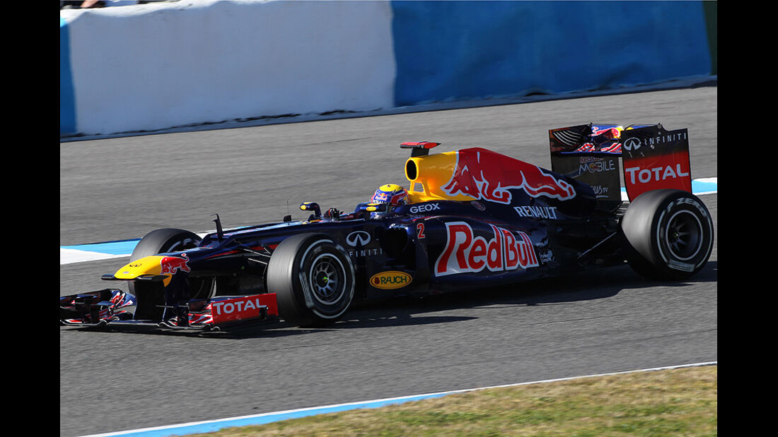 Formel 1 Test, Jerez, Tag 1, Red Bull, Mark Webber