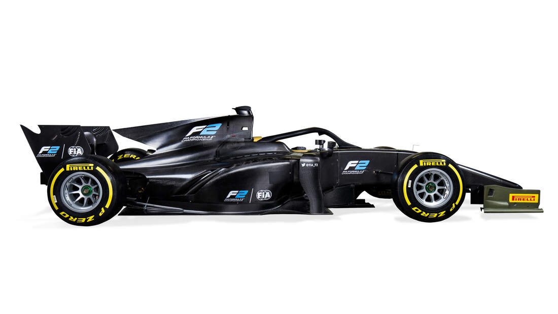 Neues Formel 2Auto (2018) Nachwuchsrenner mit Halo auto motor und sport