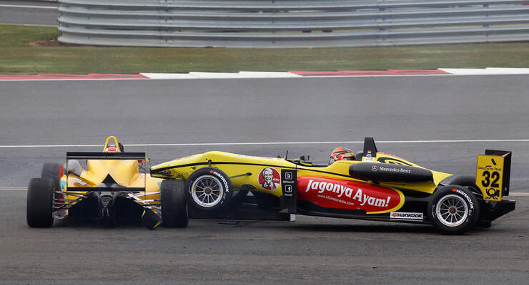 Formel 3 Silverstone 2013 Zeller vs Gelael