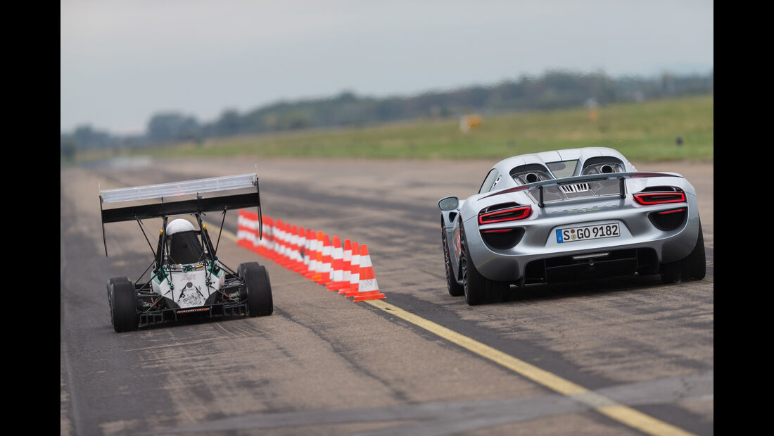Formel Student, Porsche 918 Spyder, Impression, Beschleunigungsduell