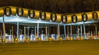 Frankreich Mautstation Autobahn