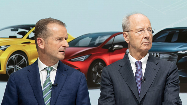 Freigekauft: VW-Konzernchef Herbert Diess (l.) und der Aufsichtsratsvorsitzende Hans Dieter Pötsch.