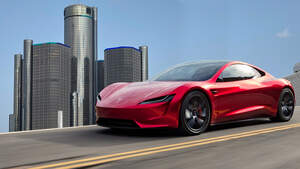 GM-Hauptquartier, Tesla Roadster