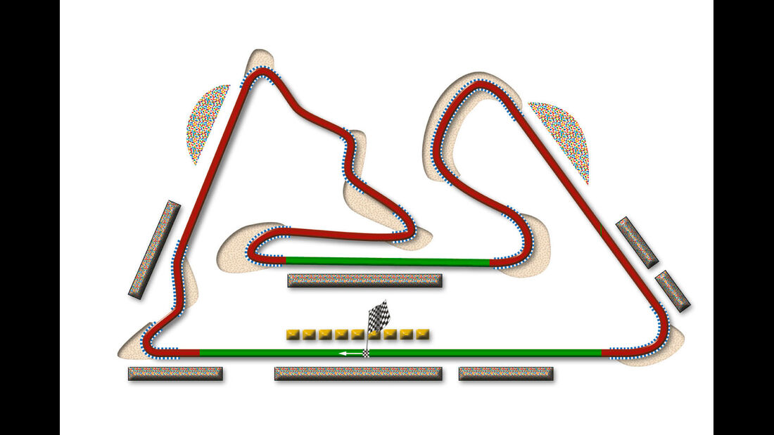 GP Bahrain Sakhir Strecke DRS Zone 2013