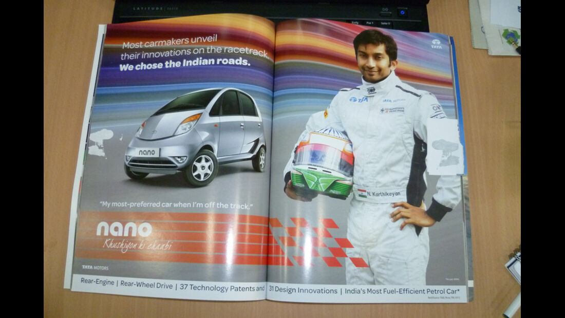 GP Indien 2011 Karthikeyan Werbung