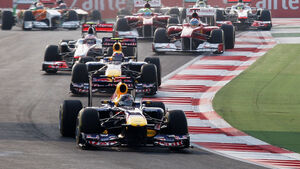 GP Indien 2011 Start Sebastian Vettel