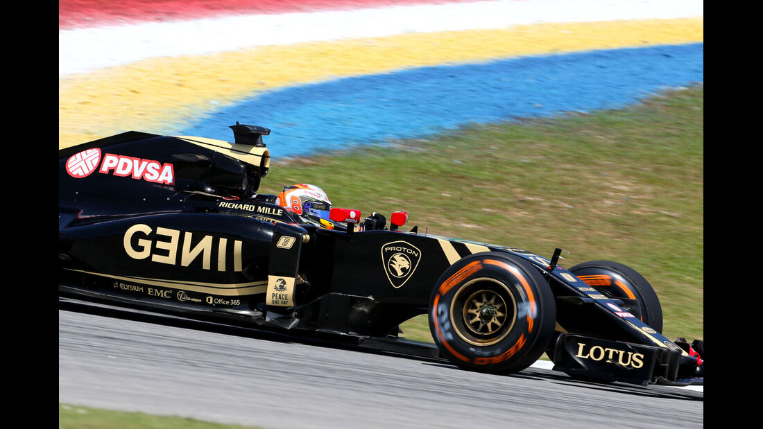 GP Malaysia - Romain Grosjean - Lotus - Formel 1 - Freitag - 27.3.2015
