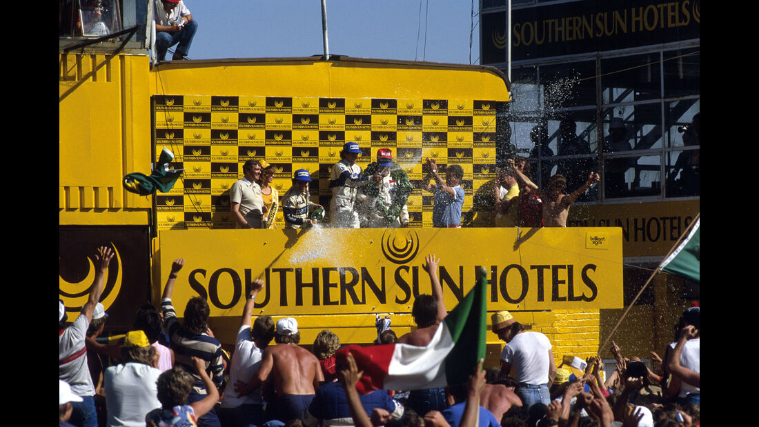GP Südafrika 1983 - Riccardo Patrese - Nelson Piquet - Andrea de Cesaris - Formel 1