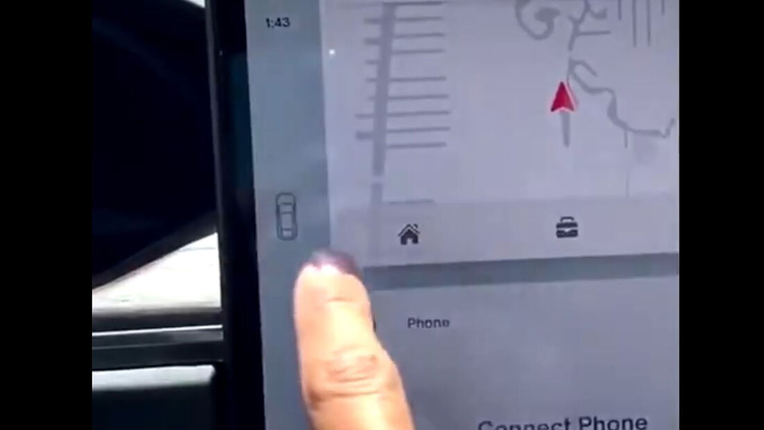 Gangwahl per Bildschirm bei Tesla Model S und X
