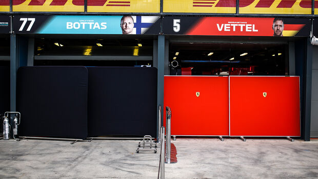 Garage - Mercedes & Ferrari - GP Australien 2020