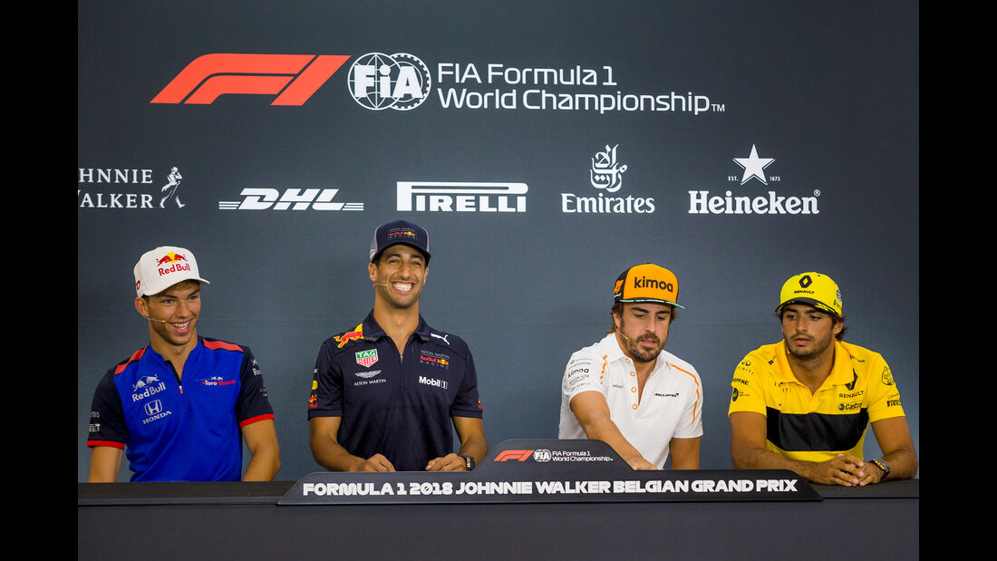 Gasly, Ricciardo, Alonso & Sainz - Formel 1 - GP Belgien - Spa-Francorchamps - 23. August 2018