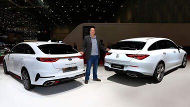 Genf Autosalon 2019 Kaltvergleich Proceed Kia Mercedes CLA Shooting Brake