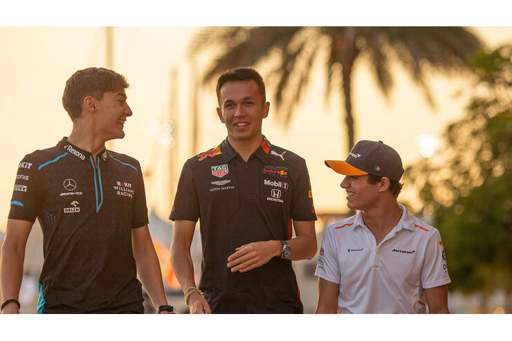 lando norris george russell alex albon