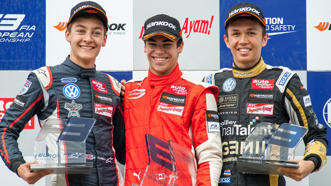 George Russell - Lance Stroll - Alexander Albon - Formel 3 - Zandvoort - 12.7.2015