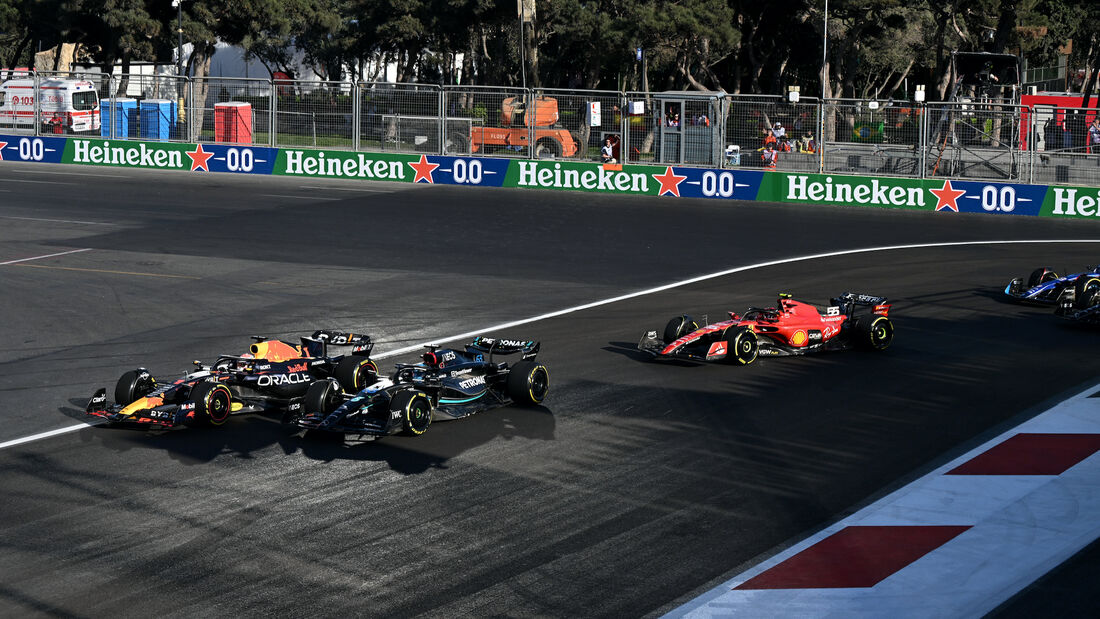 George Russell - Max Verstappen - GP Aserbaidschan 2023 - Red Bull - Mercedes