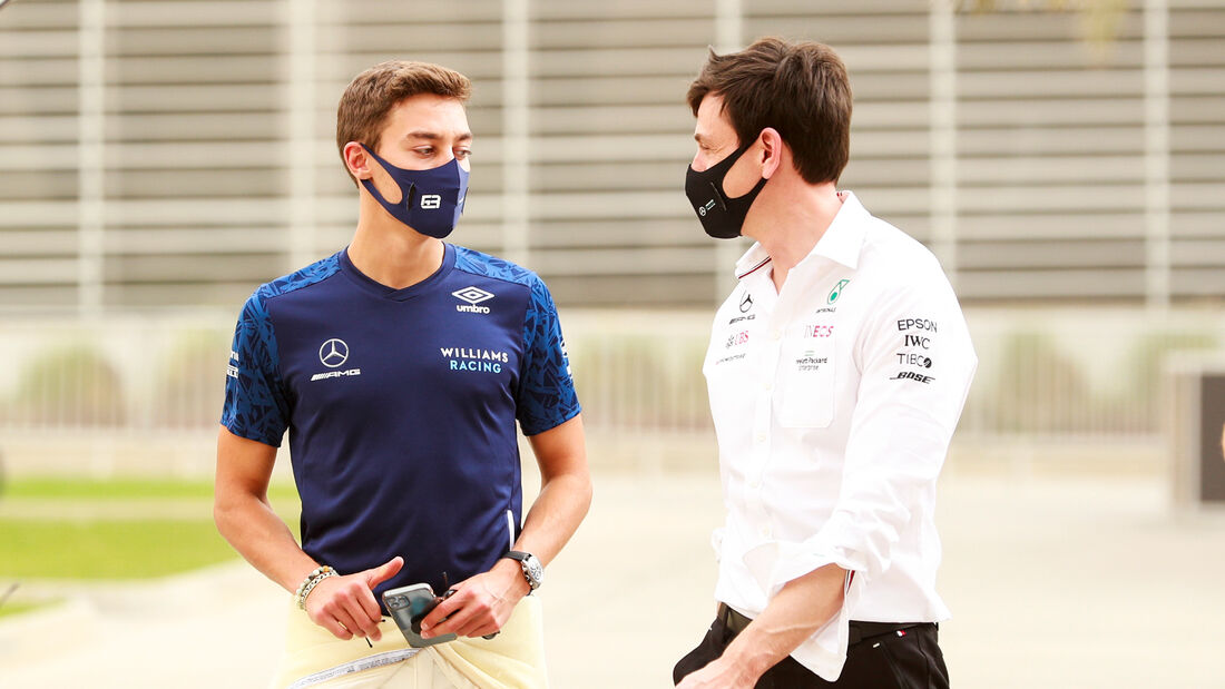 George Russell & Toto Wolff - GP Bahrain 2021