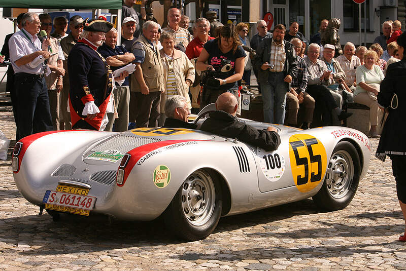 Gerd Hildebrand und Bernd Ostmann im Porsche 550 Spyder Panamericana