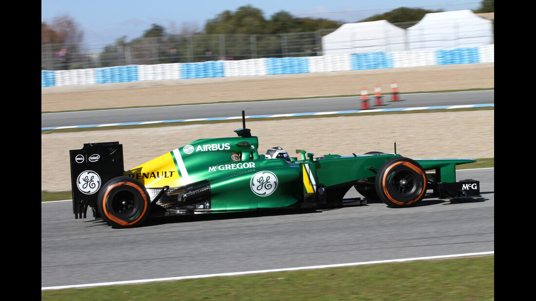 Giedo van der Garde, Caterham, Formel 1-Test, Jerez, 6.2.2013