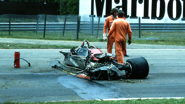 Gilles Villeneuve Unfall GP Belgien Zolder 1982 Ferrari