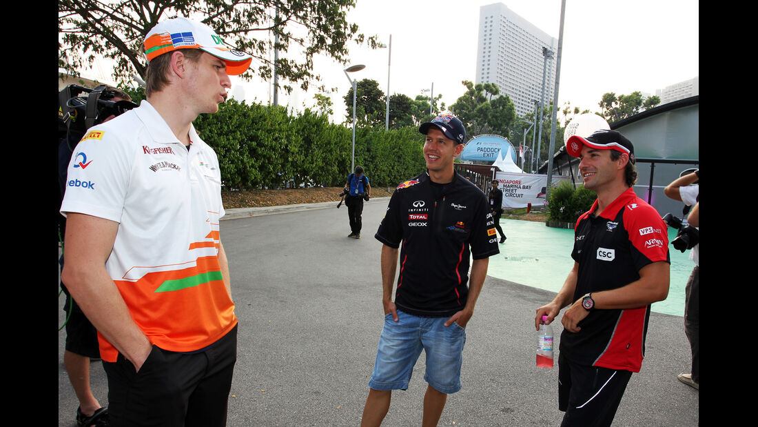 Glock, Hülkenberg & Vettel - Formel 1 - GP Singapur - 20. September 2012