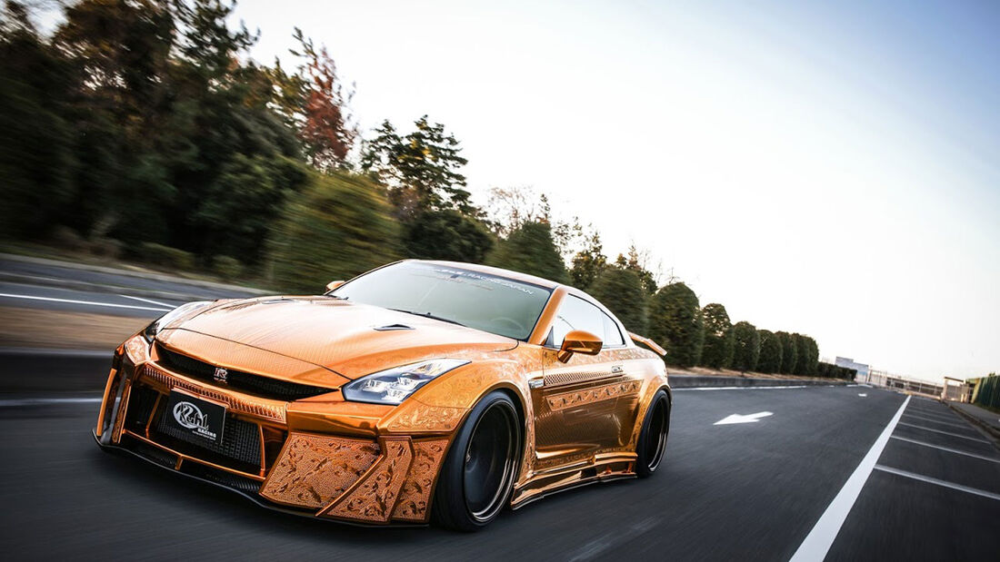 Goldener Nissan GT-R - Tuning - Kuhl Racing