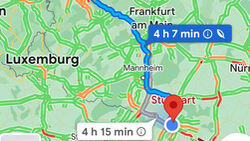 Google Maps Spritspar-Route