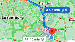 Google Maps Spritspar-Route