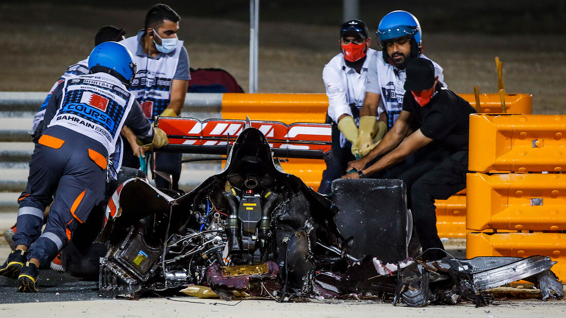 Grosjean-Crash - GP Bahrain 2020