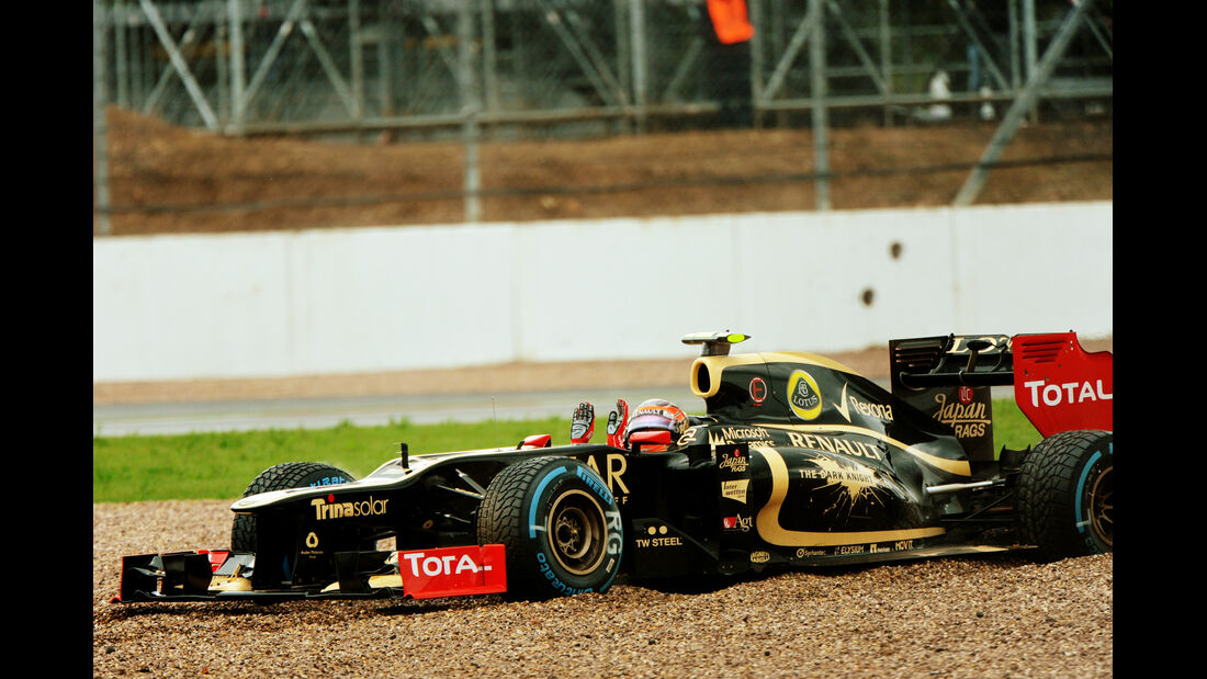 Grosjean GP England F1 Crashs 2012