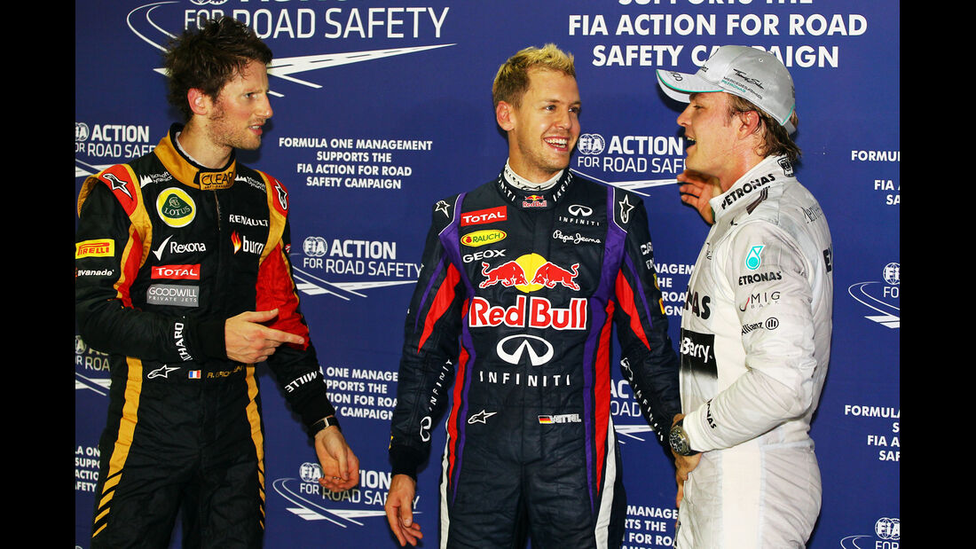 Grosjean, Vettel & Rosberg - Formel 1 - GP Singapur - 21. September 2013