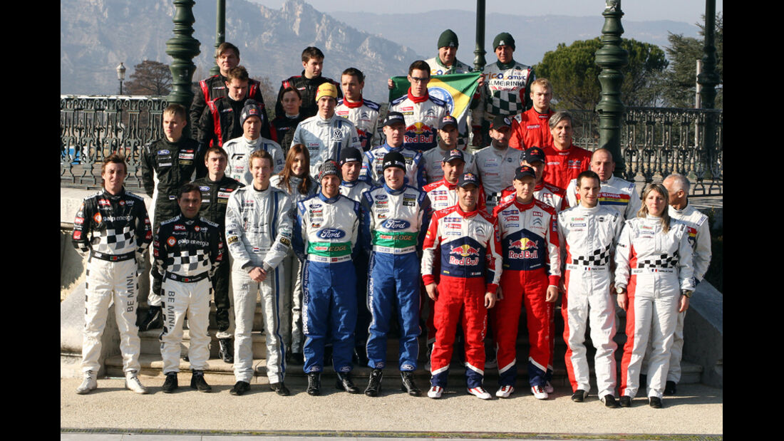 Gruppenfoto WRC-Piloten Rallye Monte Carlo 2012
