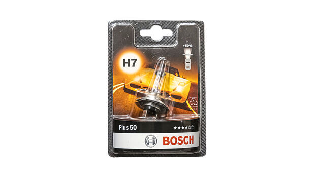 H7 Glühlampen Test, Bosch Plus 50​​, H7 Halogenlampe
