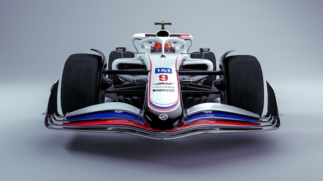 Haas - F1-Auto 2022 - Team-Lackierung 