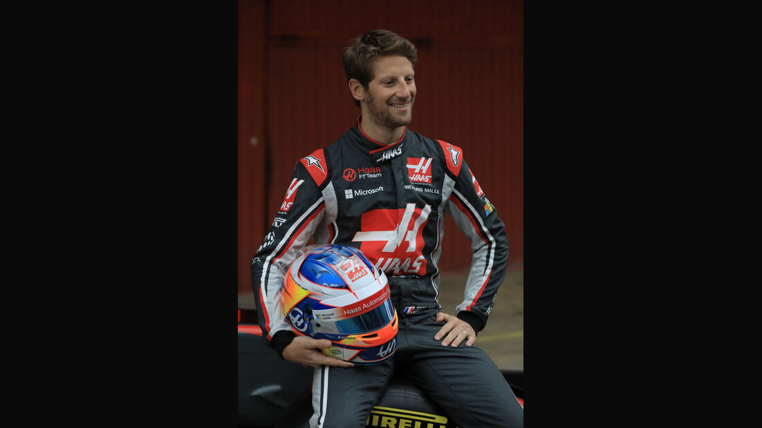 HaasF1 - Romain Grosjean - Testfahrten Barcelona - 27.2.2017