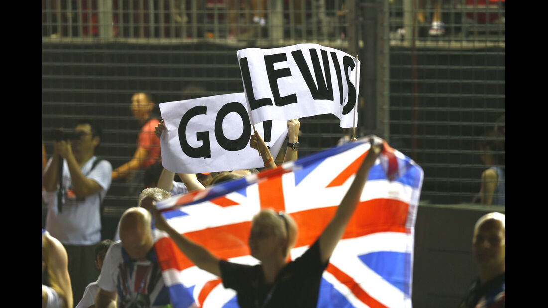 Hamilton-Fans - GP Singapur 2014