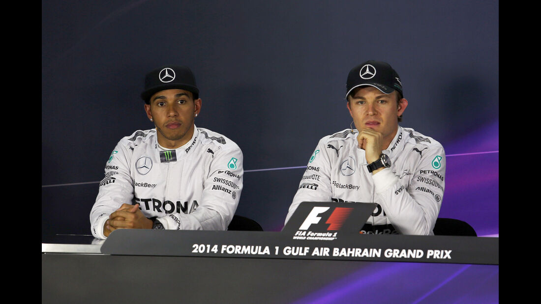 Hamilton & Rosberg - Formel 1 - GP Bahrain - Sakhir - 5. April 2014