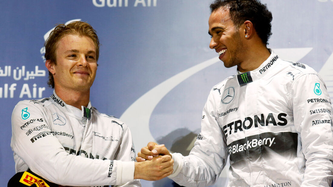 Hamilton & Rosberg - GP Bahrain 2014