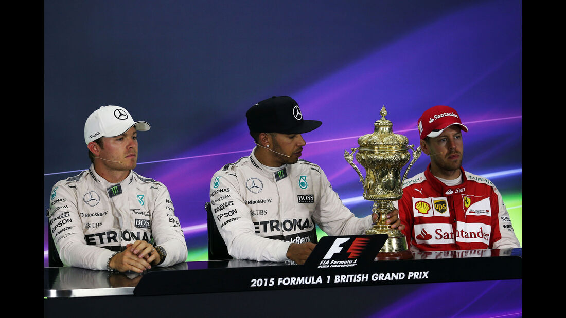 Hamilton - Rosberg - Vettel - GP England - Silverstone - Rennen - Sonntag - 5.7.2015