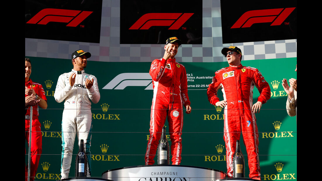Hamilton - Vettel - Räikkönen - GP Australien 2018 - Melbourne - Rennen