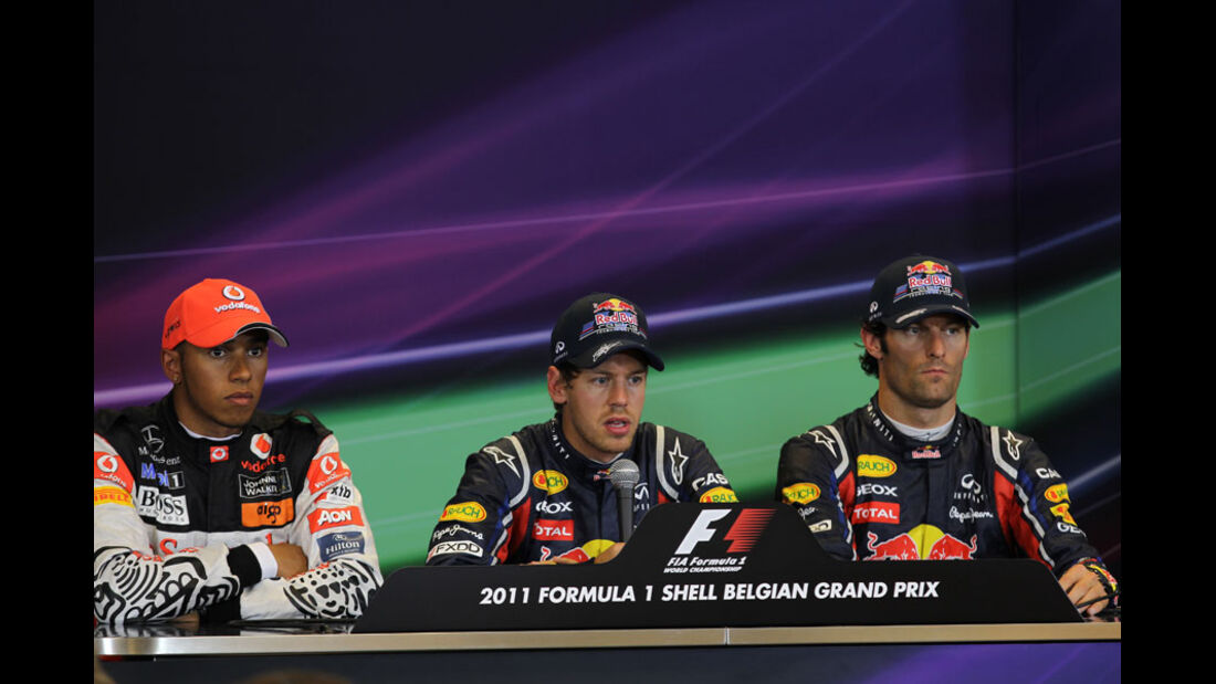 Hamilton, Vettel & Webber - GP Belgien - Qualifying - 27.8.2011