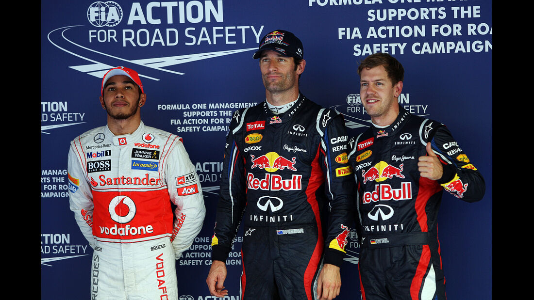 Hamilton, Webber & Vettel - Formel 1 - GP Korea - 13. Oktober 2012